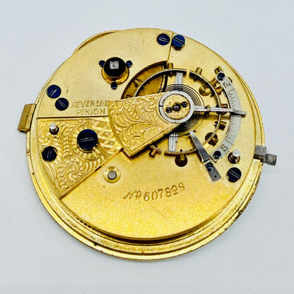 Antique J.G. Graves Sheffield Pocket Watch Movement English Lever - Working - 44.7mm