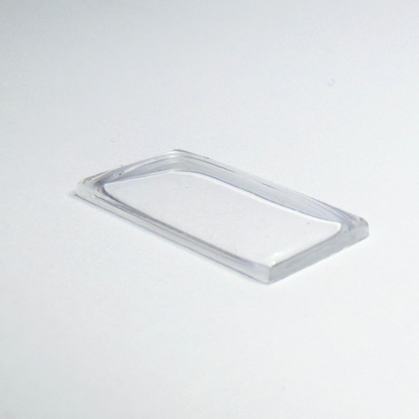 Rectangle Domed - Bottom Edges Flat - G-S Flexo Acrylic Watch Crystals - Vintage New Old Stock