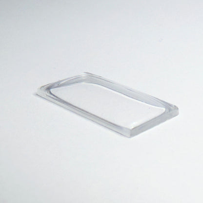 Rectangle Domed - Bottom Edges Flat - G-S Flexo Acrylic Watch Crystals - Vintage New Old Stock