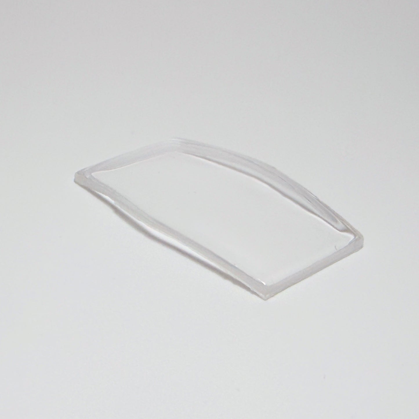 Hexagon - Bottom Edge Curved (Long Sides) - G-S Flexo Acrylic Watch Crystals - Vintage New Old Stock