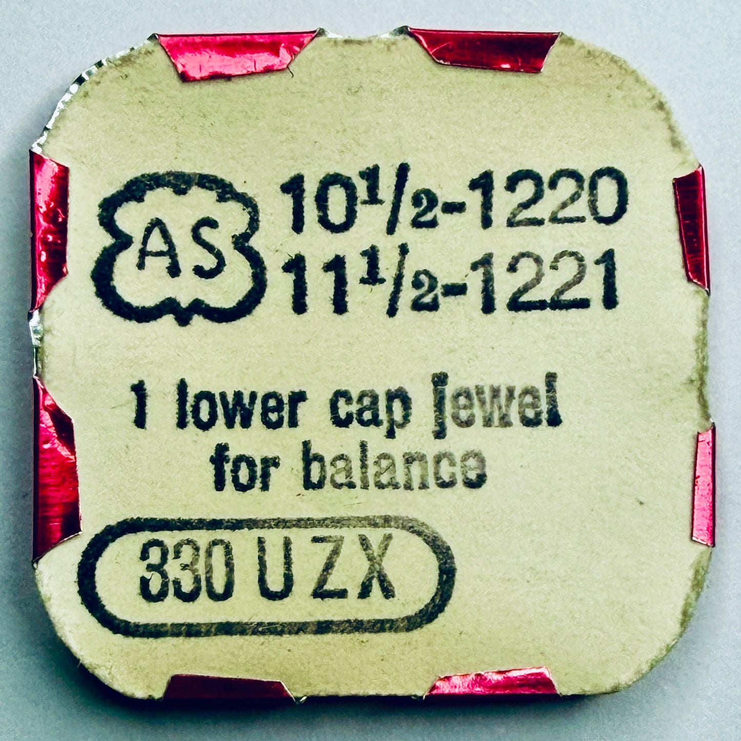 AS 1220 / 1221 – Lower Cap Jewel For Balance - 330 U ZX