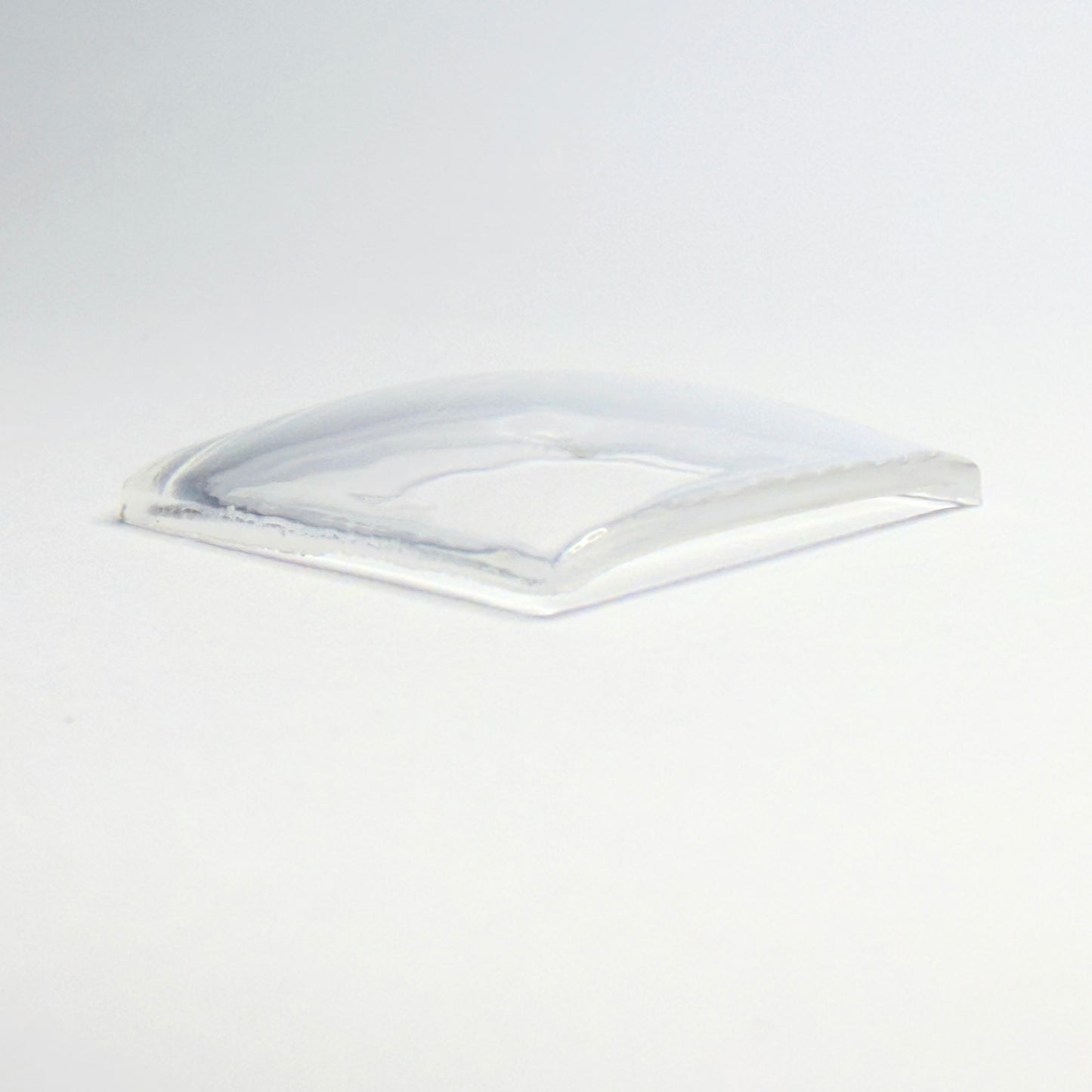 Square - Bottom Edge Curved (One Side) - G-S Flexo Acrylic Watch Crystals - Vintage New Old Stock