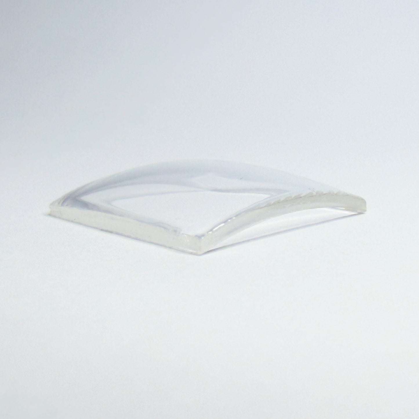 Square - Bottom Edge Curved (One Side) - G-S Flexo Acrylic Watch Crystals - Vintage New Old Stock