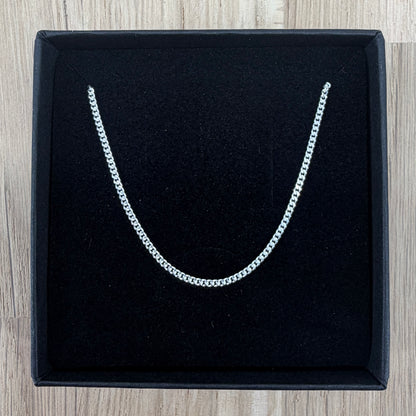 Brand New 925 Sterling Silver Curb Chain Necklace – 16" (40cm)