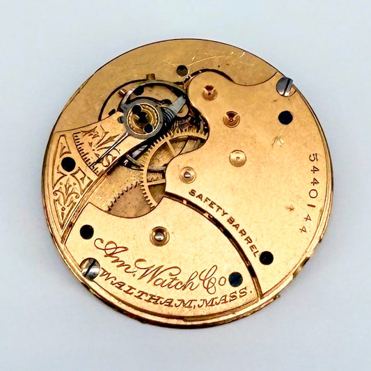 Antique Waltham Pocket Watch Movement - Model 1890 - 6s - Spares/Repair