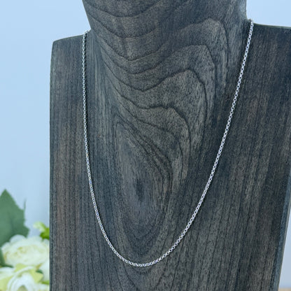 Brand New 925 Sterling Silver Belcher Chain Necklace – 16" (40cm)