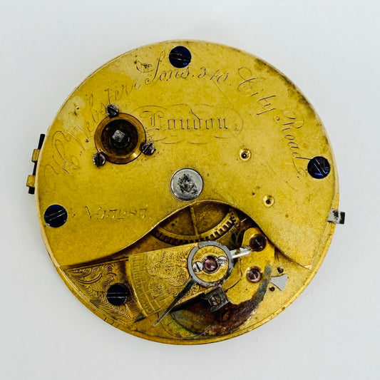 Antique Pocket Watch Movement - H. Webster & Sons - 34.4mm – Spares / Repair