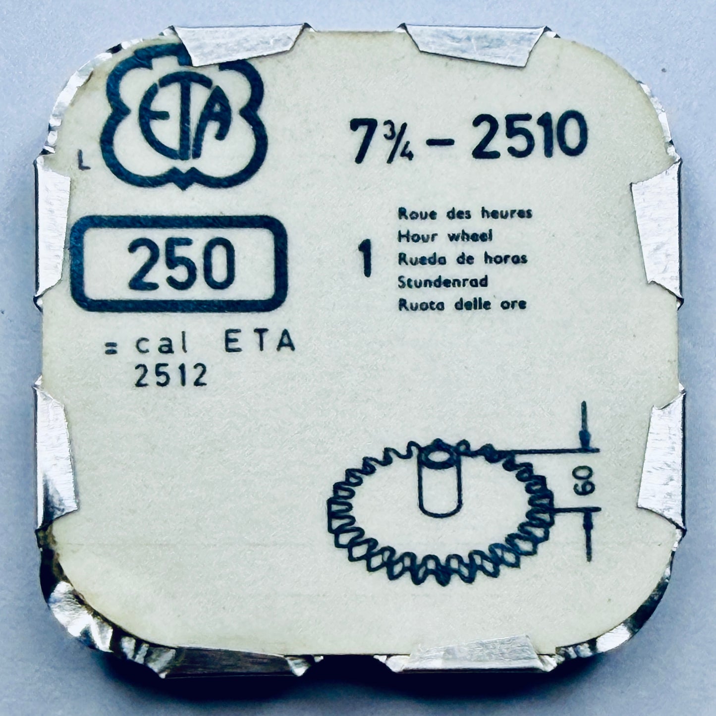 ETA 2510 – Hour Wheel, Height 0.60mm - 250
