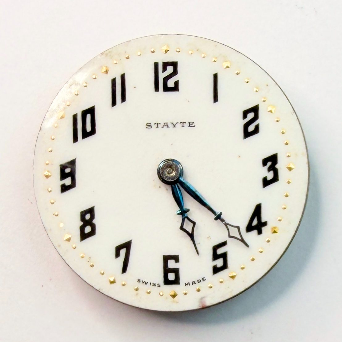 Stayte Swiss 15 Jewel Manual Wind Watch Movement (23.6mm, Runs, No Stem) - image 2
