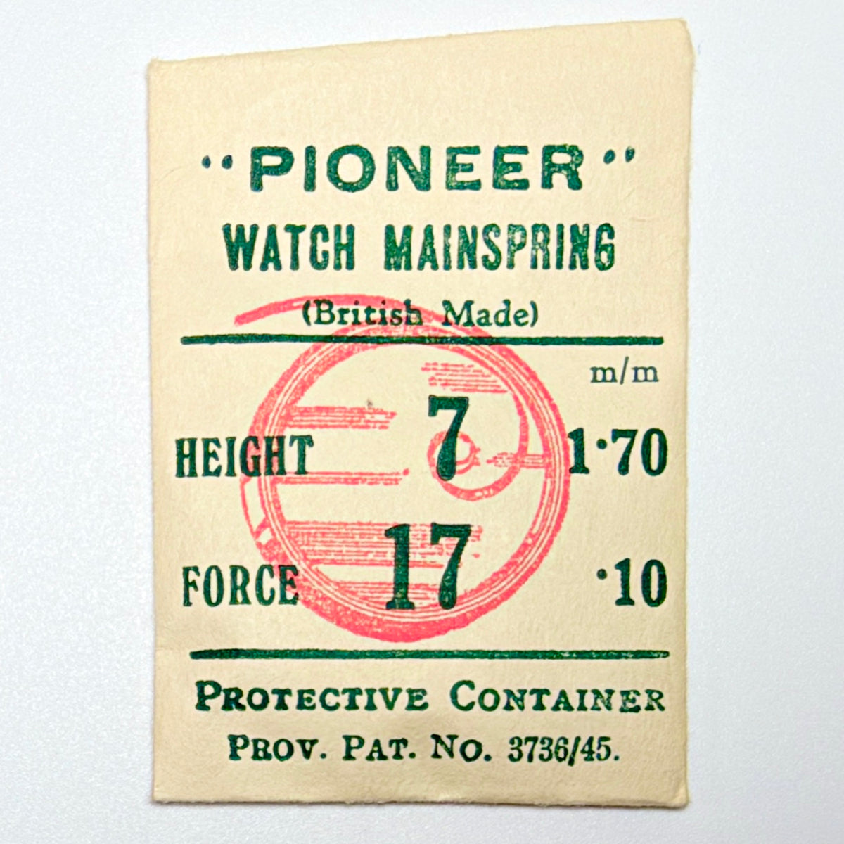 Pioneer Mainspring - H 1.7 mm × T 0.1 mm - image 1