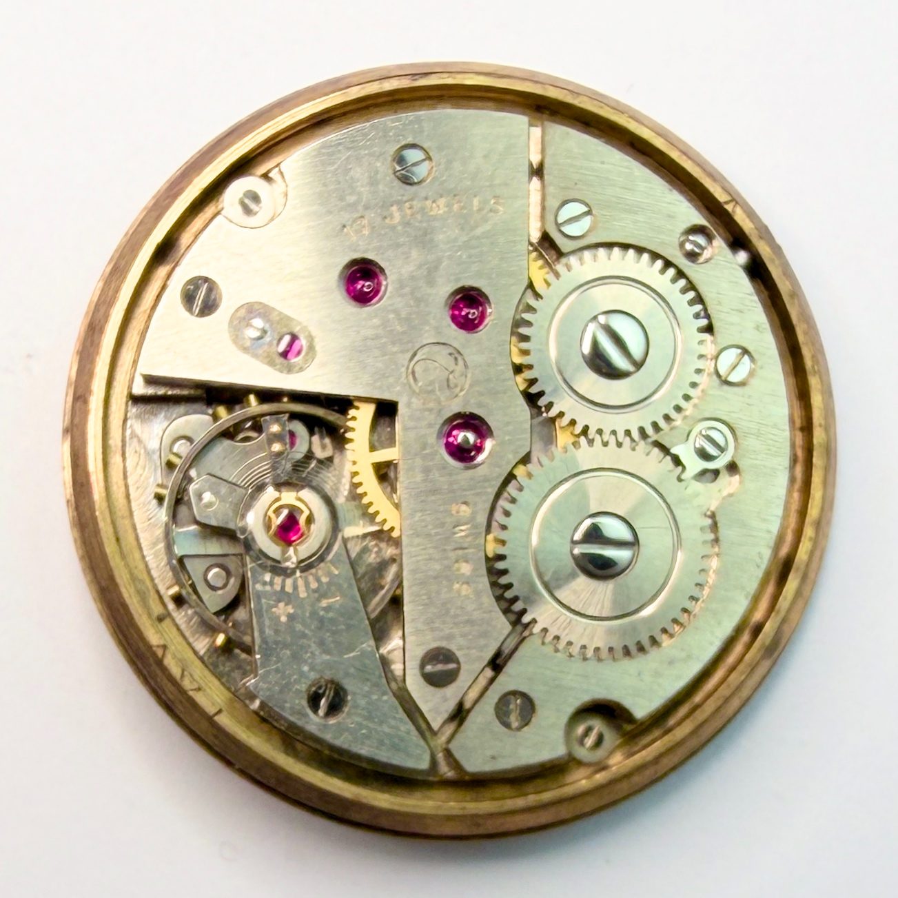 Majex (AS 1634) Watch Movement 25mm — Working, Dial & Hands, Snapped Stem - image 1