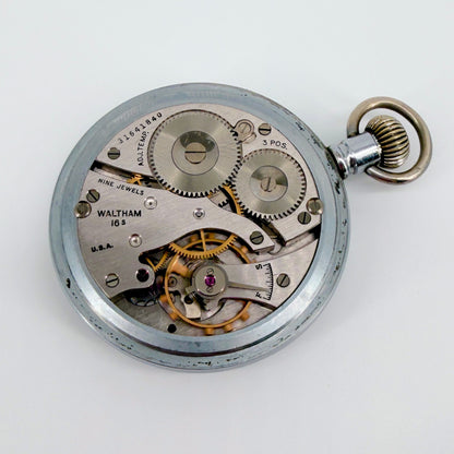 Waltham 16s Model 1908 Military Pocket Watch – c.1944, USA, 9Jewels, Adjusted