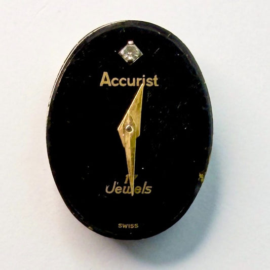 Accurist Swiss 17 Jewel Oval Watch Movement – Working, No Stem, 15.2 x 13mm - image 2