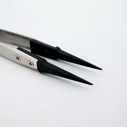 Set of 6 Precision Tweezers – Stainless Steel & Anti-Static Tips - Watchmaking, Electronics, Jewellery