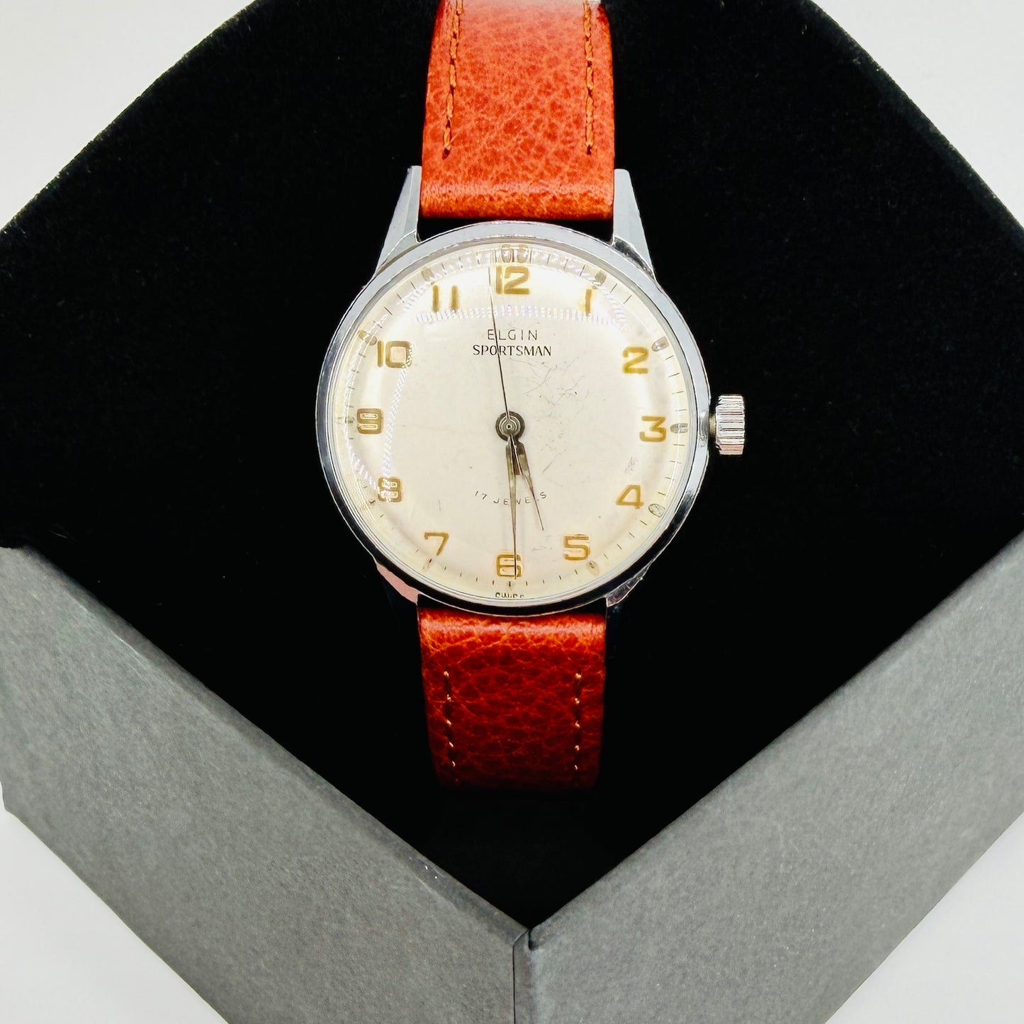 Vintage Elgin Sportsman Wristwatch - 17 Jewels Swiss Made 1960s - Working