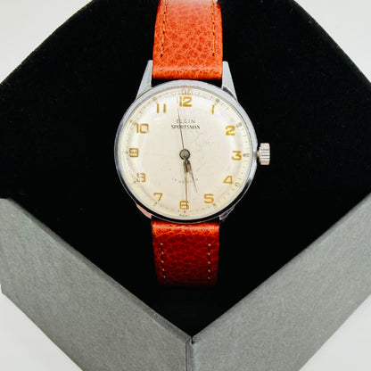 Vintage Elgin Sportsman Wristwatch - 17 Jewels Swiss Made 1960s - Working