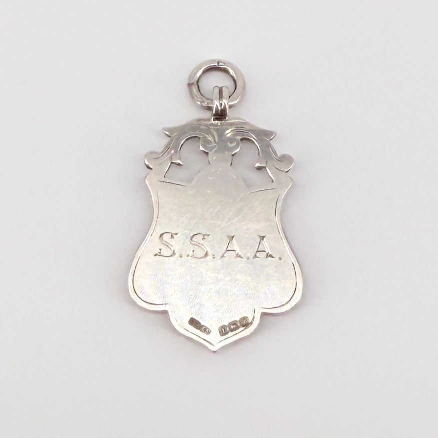 Antique Sterling Silver Fob Medal – Birmingham 1923 – Herbert Bushell & Son