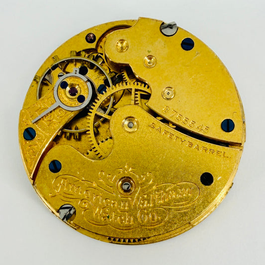 Antique Waltham Pocket Watch Movement - Seaside Grade 0s Model 1891 – Spares / Repair
