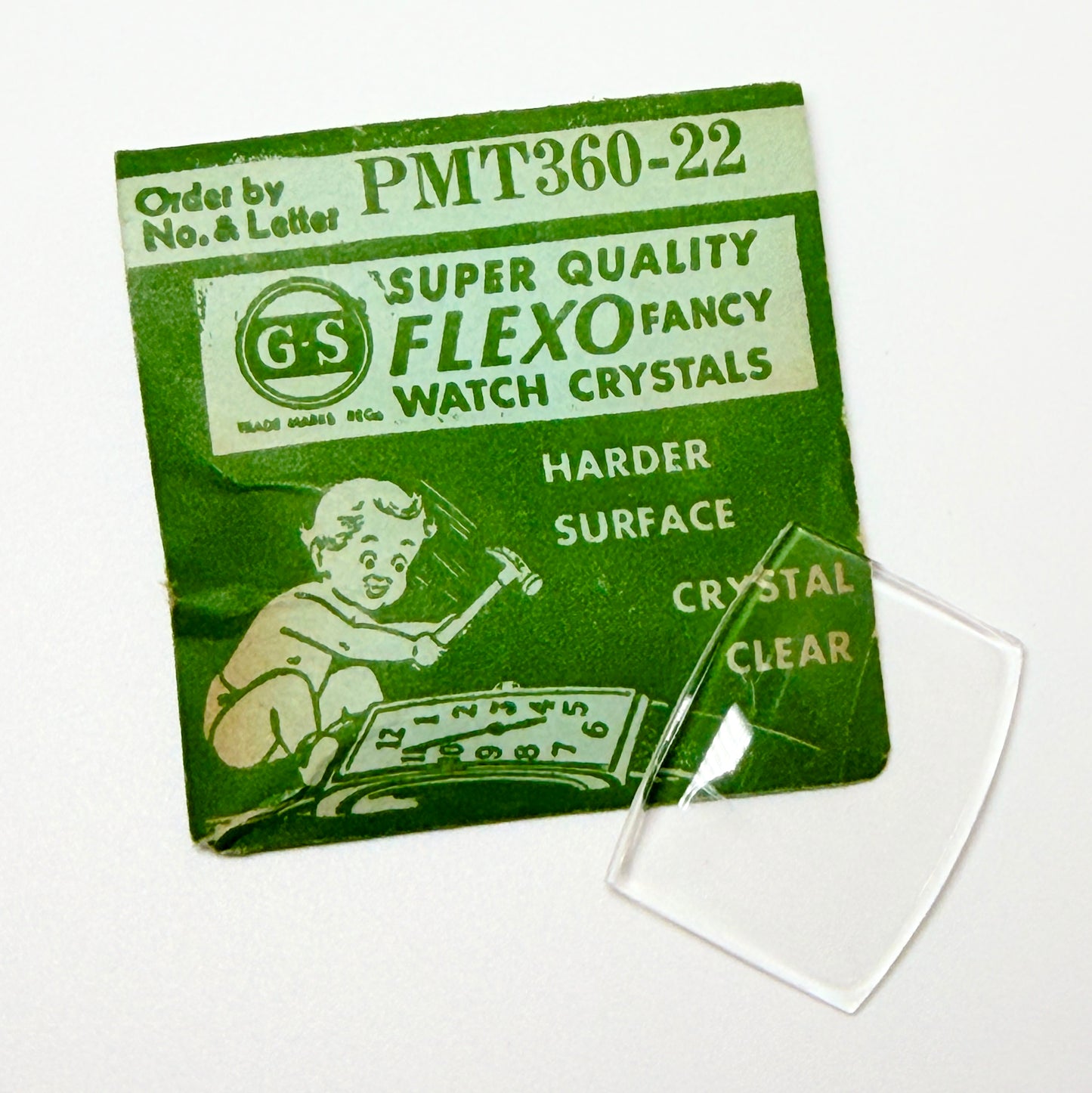 Tonneau / Barrel (PMT Series) - Bottom Edge Curved (Both Sides) - G-S Flexo Acrylic Watch Crystals - Vintage New Old Stock