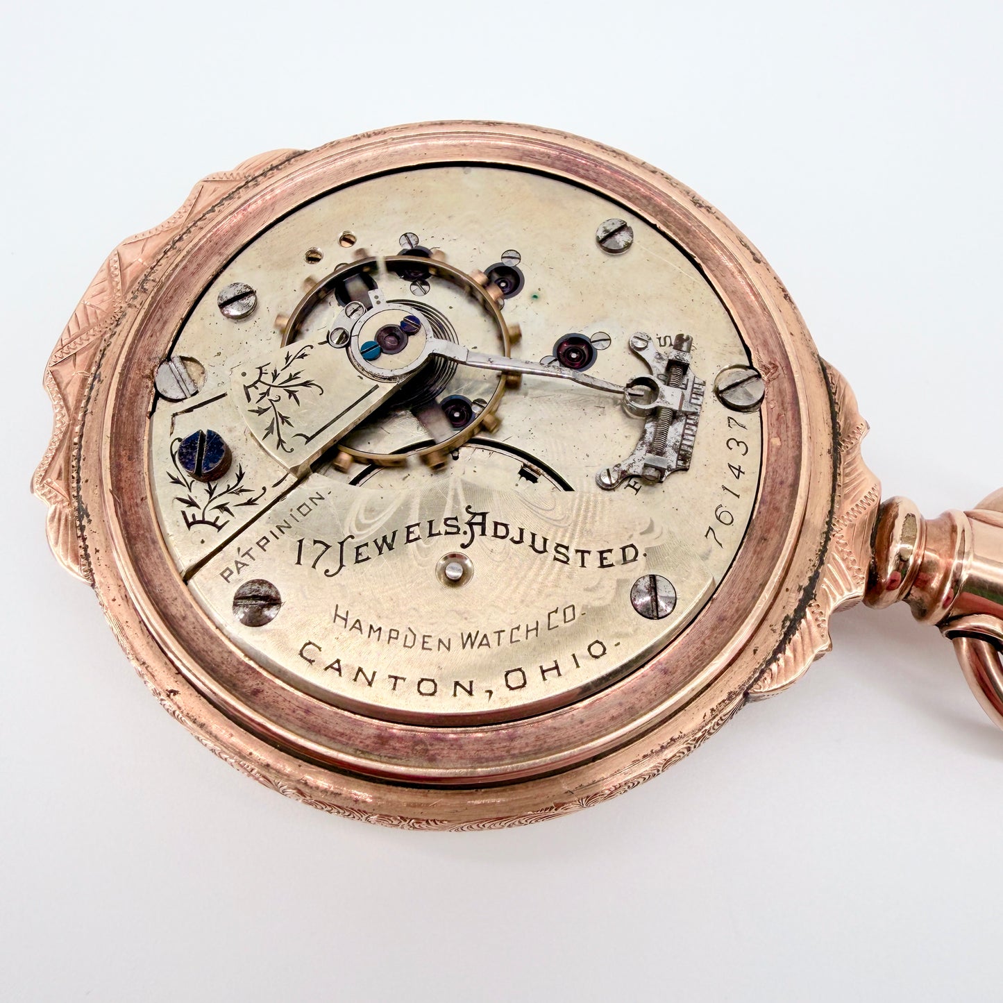Antique Hampden Model 2 - Special Adjusted Railroad Pocket Watch - c.1892 - Working