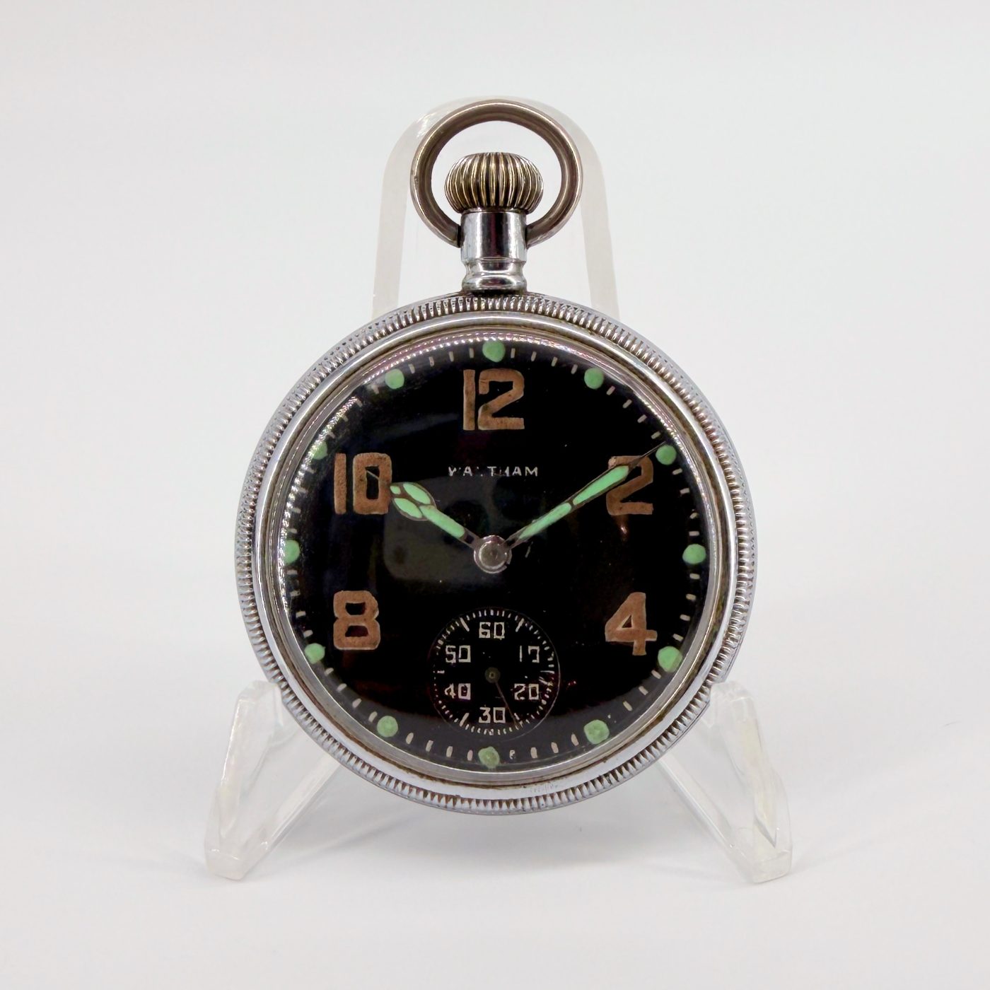 Waltham 16s Model 1908 Military Pocket Watch – c.1944, USA, 9Jewels, Adjusted - image 2