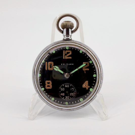 Waltham 16s Model 1908 Military Pocket Watch – c.1944, USA, 9Jewels, Adjusted - image 2