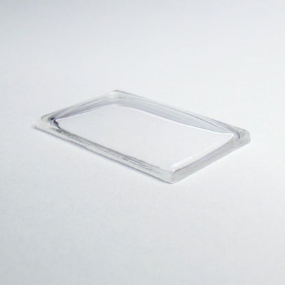 Rectangle Domed - Bottom Edges Flat - G-S Flexo Acrylic Watch Crystals - Vintage New Old Stock