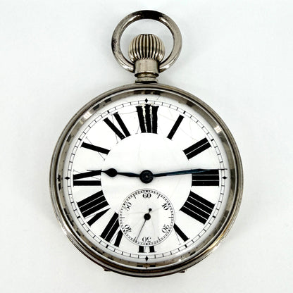Antique Swiss Made Goliath Pocket Watch – 66mm – Working
