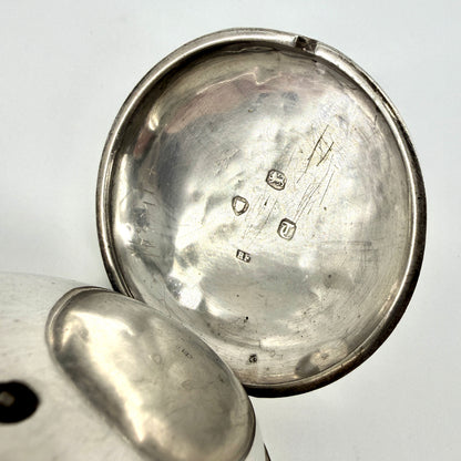 Antique Silver Cased Full Hunter Fusee Pocket Watch – London 1854 – J. Rogers