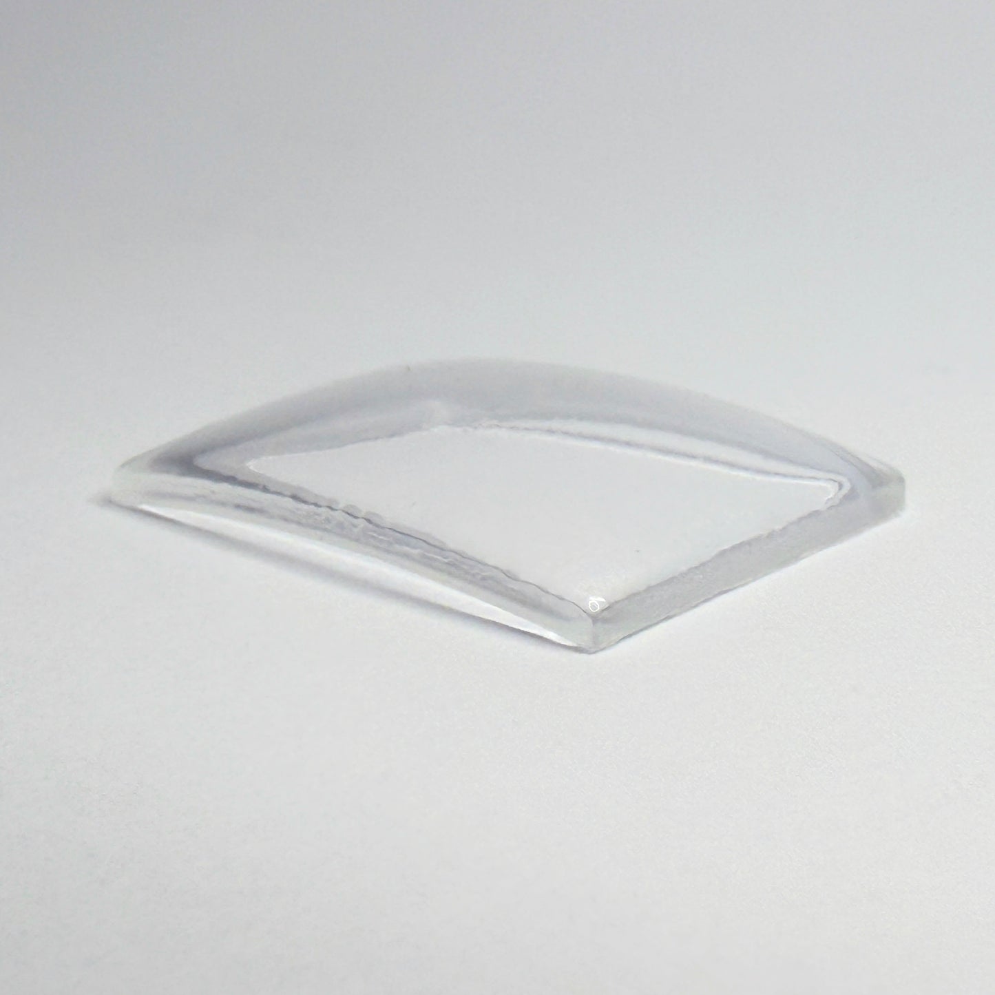 Rectangle - Bottom Edge Curved (Long Sides) - G-S Flexo Acrylic Watch Crystals - Vintage New Old Stock