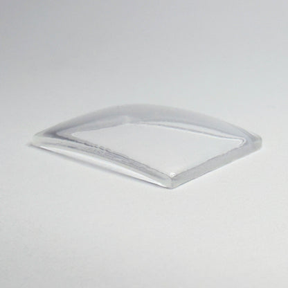 Rectangle - Bottom Edge Curved (Long Sides) - G-S Flexo Acrylic Watch Crystals - Vintage New Old Stock