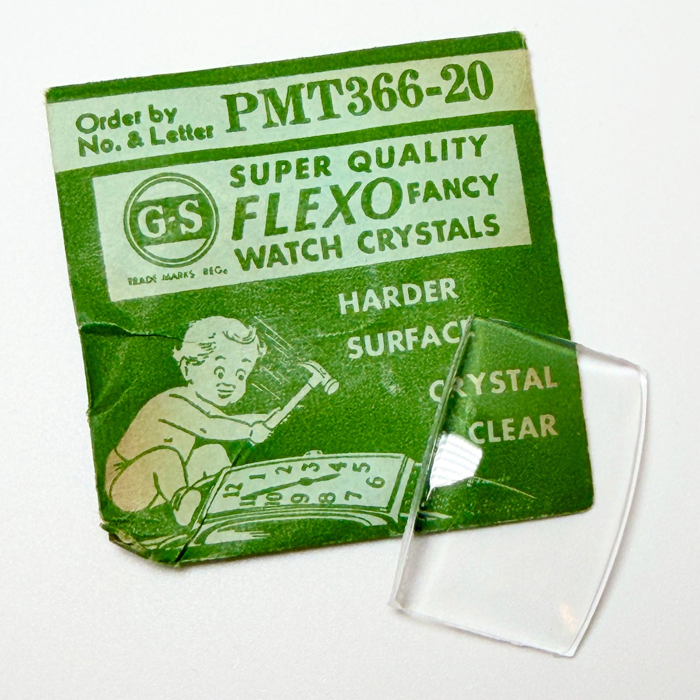 Tonneau / Barrel (PMT Series) - Bottom Edge Curved (Both Sides) - G-S Flexo Acrylic Watch Crystals - Vintage New Old Stock