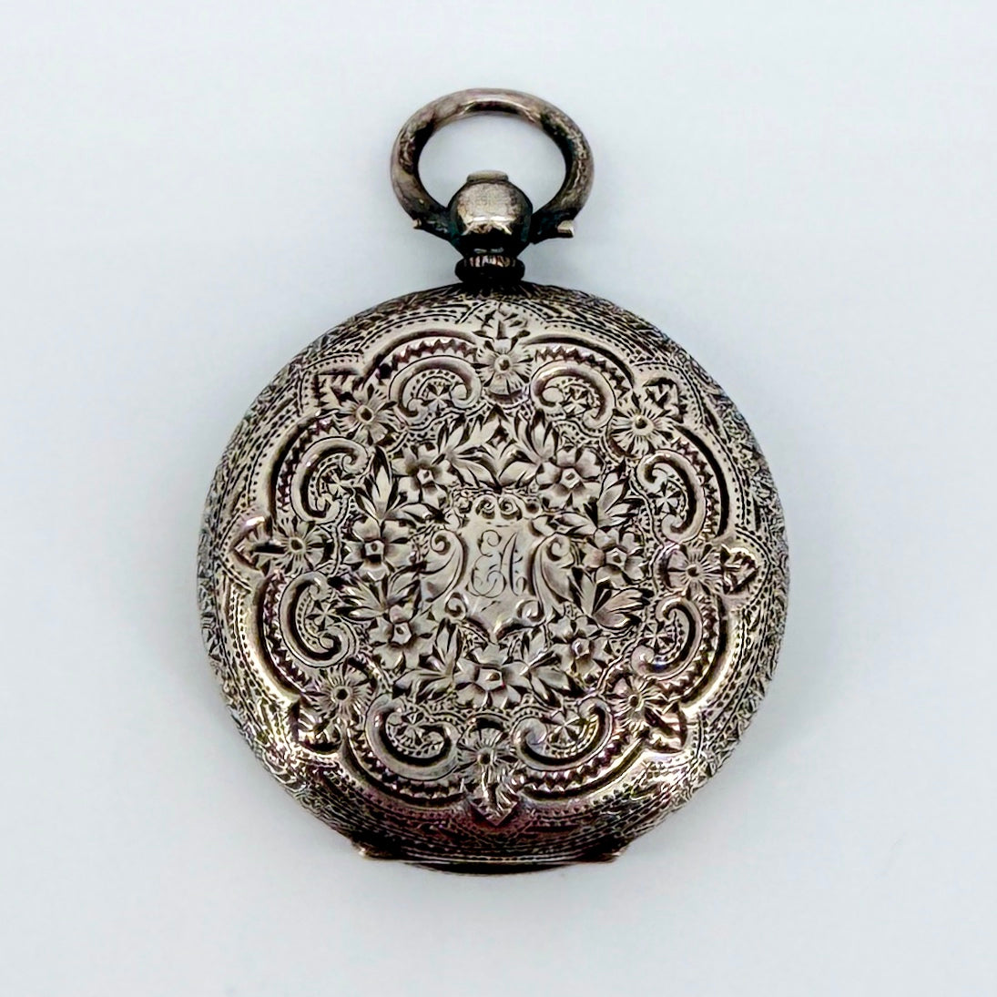 Antique Swiss Silver Cased Pocket Watch - Working
