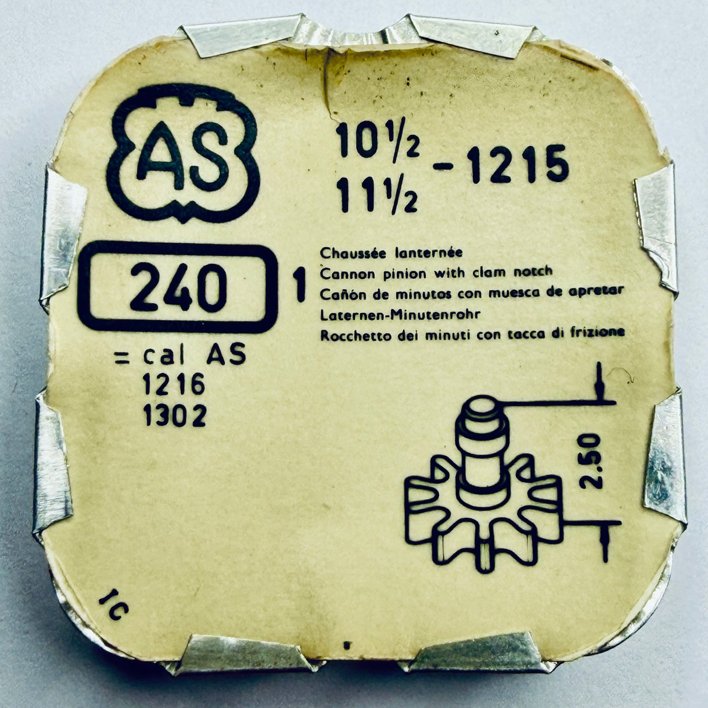 AS 1215 – Cannon Pinion, Height 2.50mm - 240
