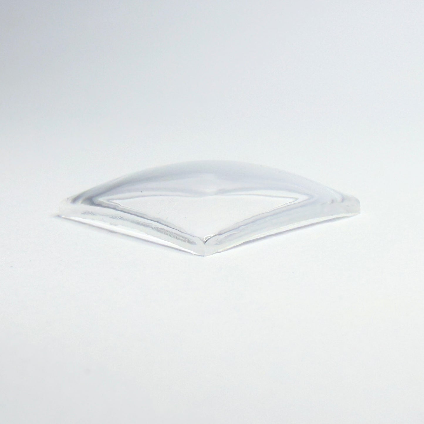 Square - Bottom Edge Curved (Both Sides) - G-S Flexo Acrylic Watch Crystals - Vintage New Old Stock