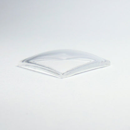 Square - Bottom Edge Curved (Both Sides) - G-S Flexo Acrylic Watch Crystals - Vintage New Old Stock