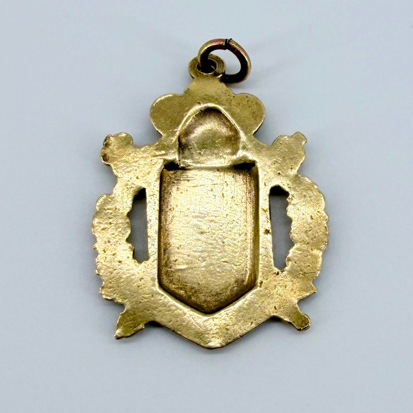 Antique Edward VII 1902 Enamel Fob Medal Pendant