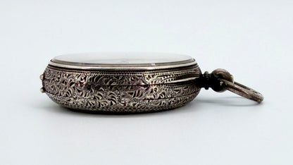 Antique Swiss Silver Cased Pocket Watch - Working