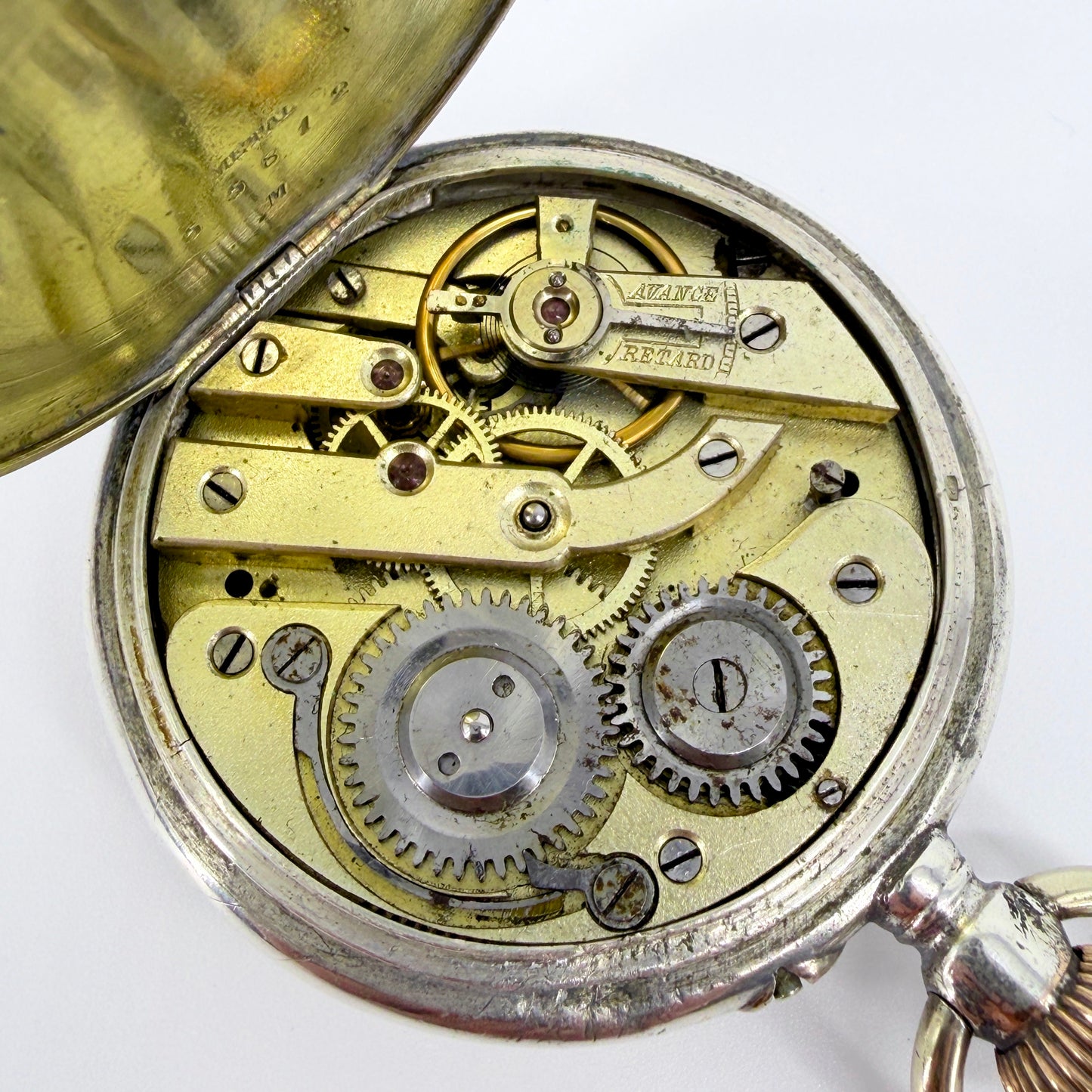 Antique Swiss / German Silver Pocket Watch – 10 Jewels – Working