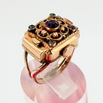 Vintage Sully Gold Plated Ring Watch – AS 976 – 17 Jewels – Working