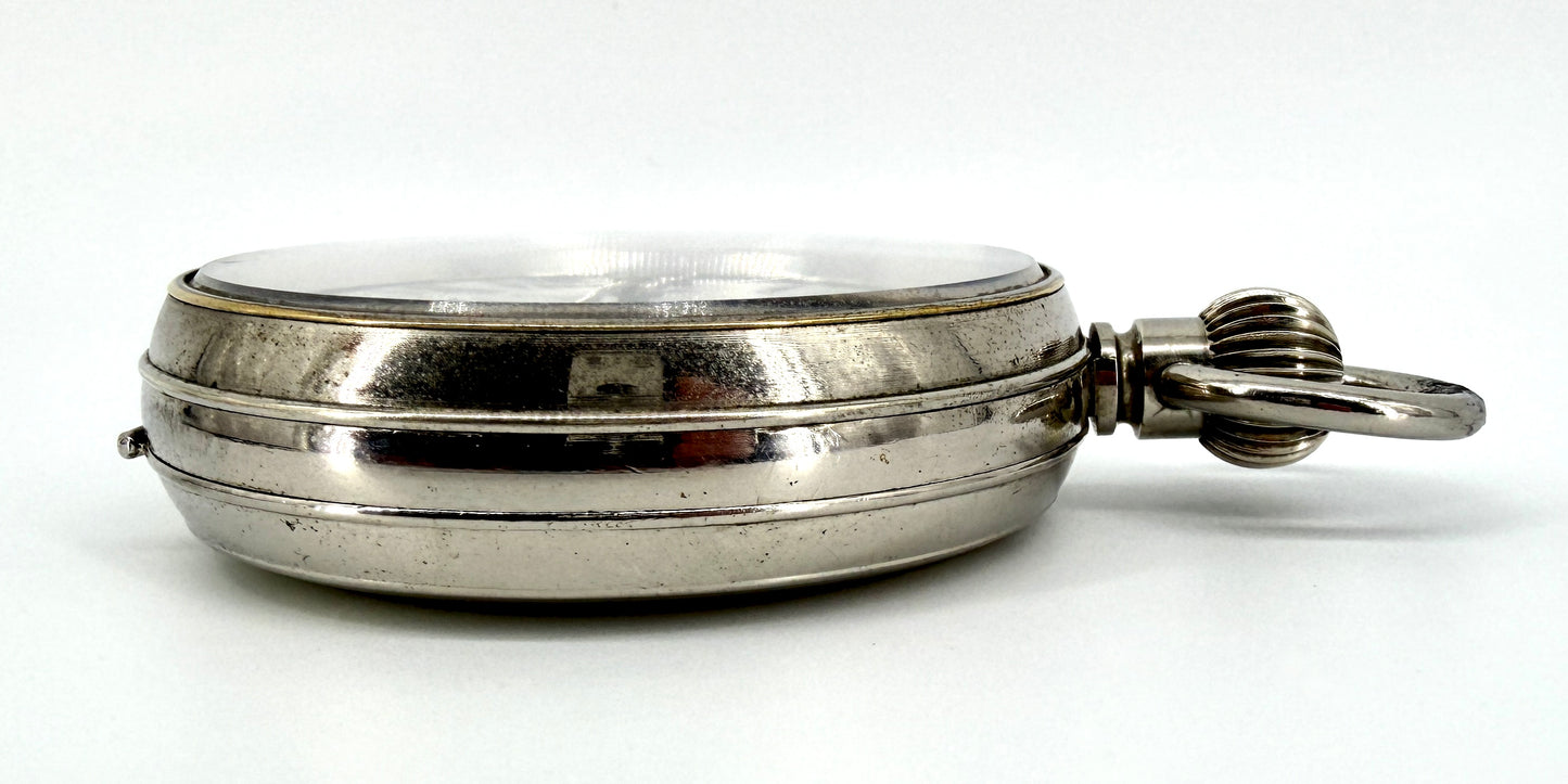 Antique Swiss Made Goliath Pocket Watch – 66mm – Working