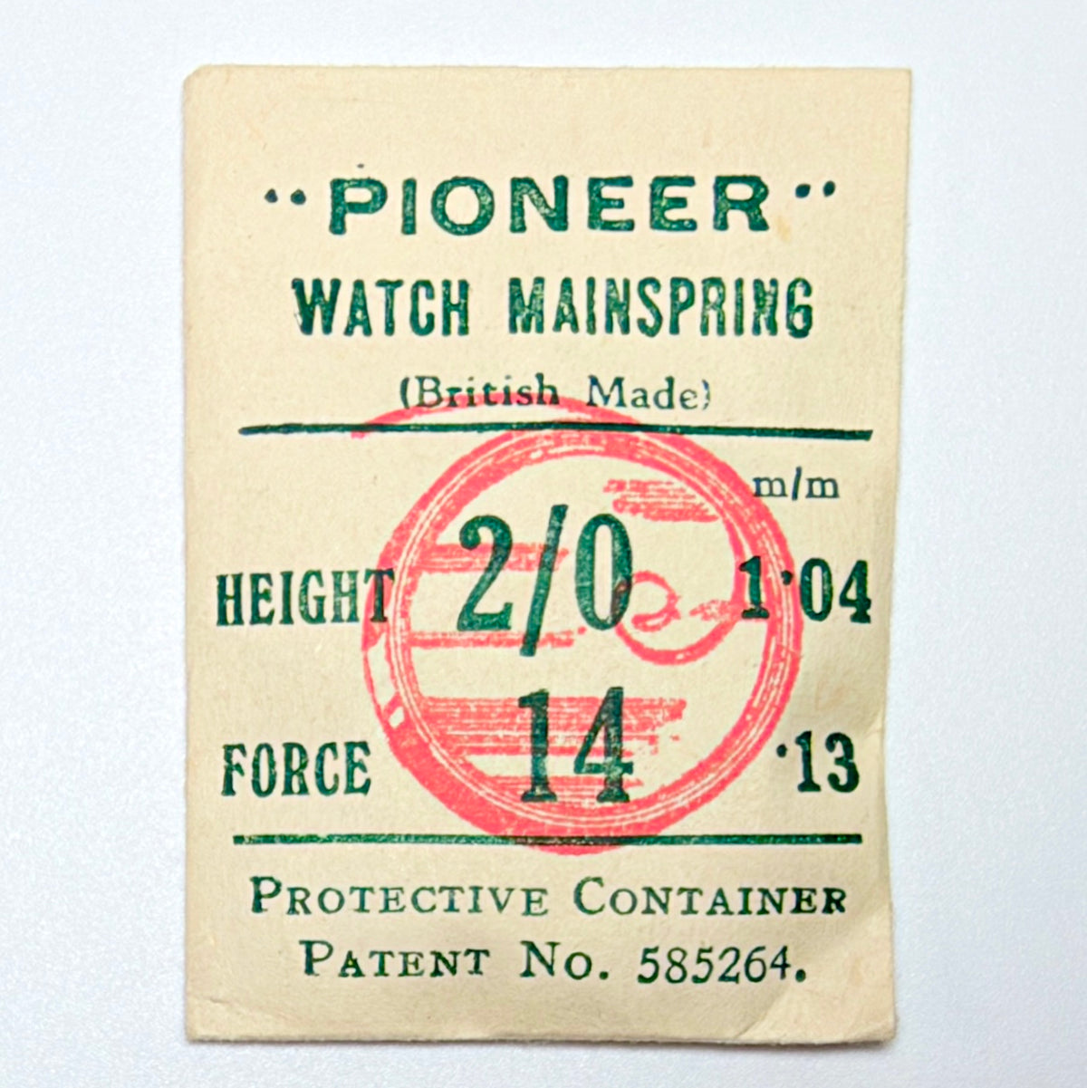 Pioneer Mainspring - H 1.04 mm × T 0.13 mm - image 1