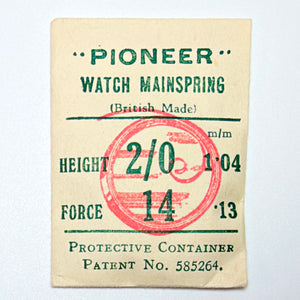 Pioneer Mainspring - H 1.04 mm × T 0.13 mm