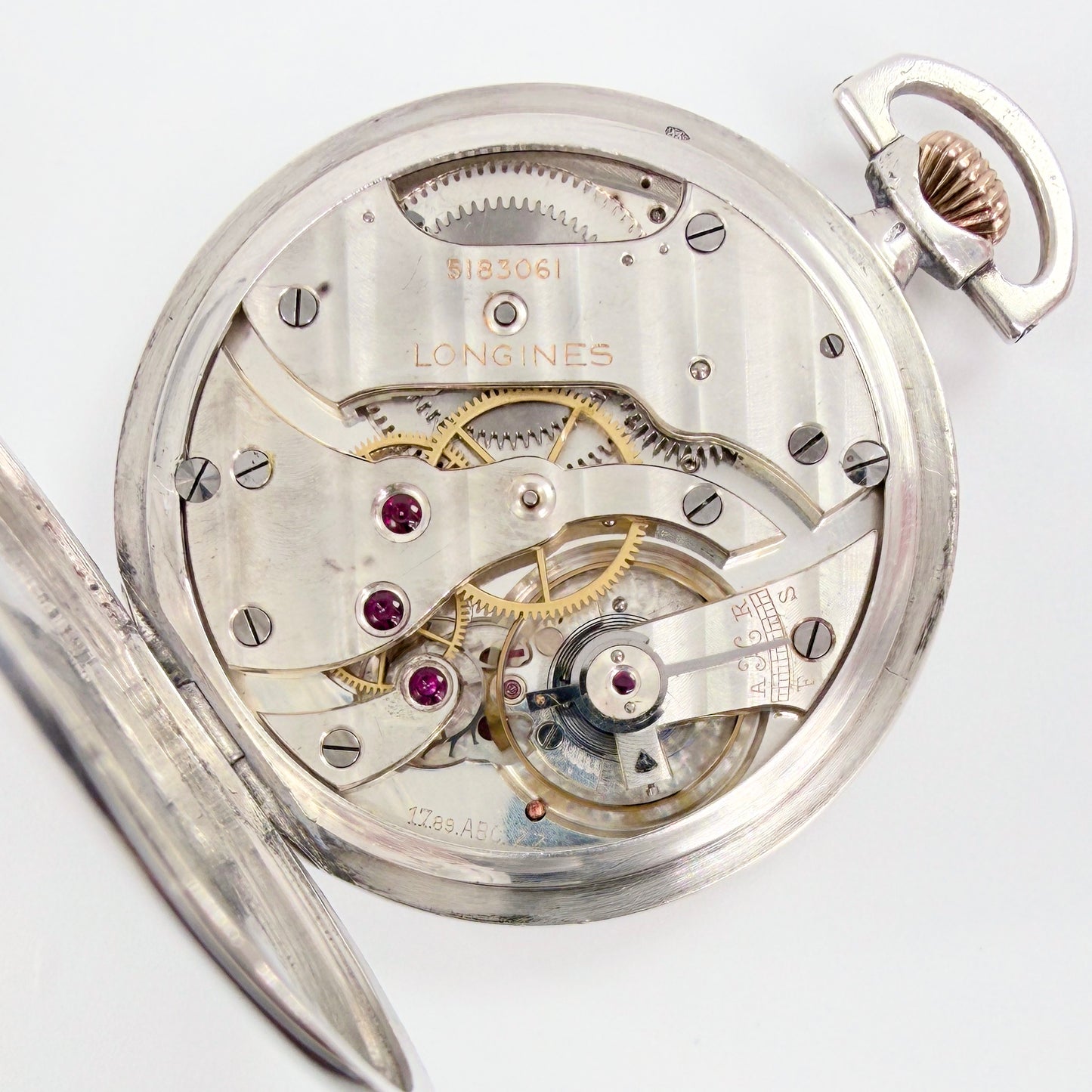 Longines Silver Pocket Watch Cal. 17.89ABC (ZZ Variant) c.1933 Working