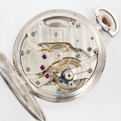 Longines Silver Pocket Watch Cal. 17.89ABC (ZZ Variant) c.1933 Working