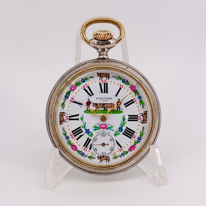Waltham 17 Jewel Pocket Watch – Swiss Unitas Movement – Working