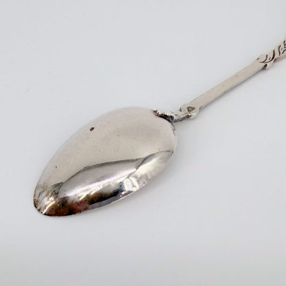 Austrian 835 Silver Tea Spoon, Linz Assay, Heraldic Eagle Finial, c.20th Century - image 6