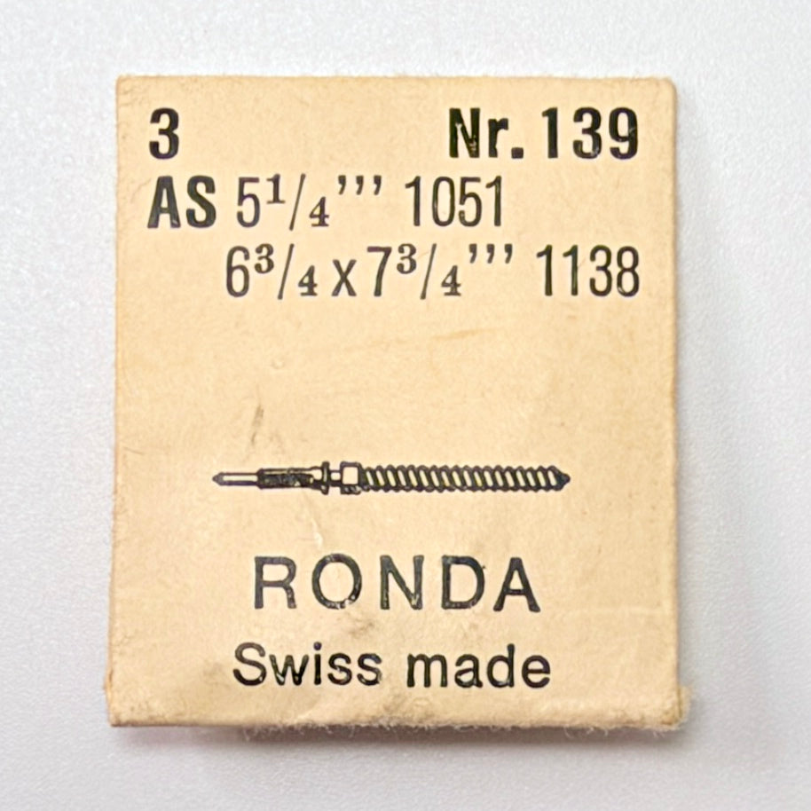AS 1051, 1138, 1085, 1102, 1108, 1137, 1152, 1258 - Winding Stem - Ronda 139 - image 1