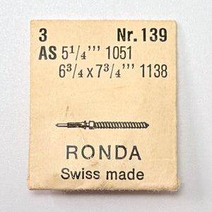 AS 1051, 1138, 1085, 1102, 1108, 1137, 1152, 1258 - Winding Stem - Ronda 139