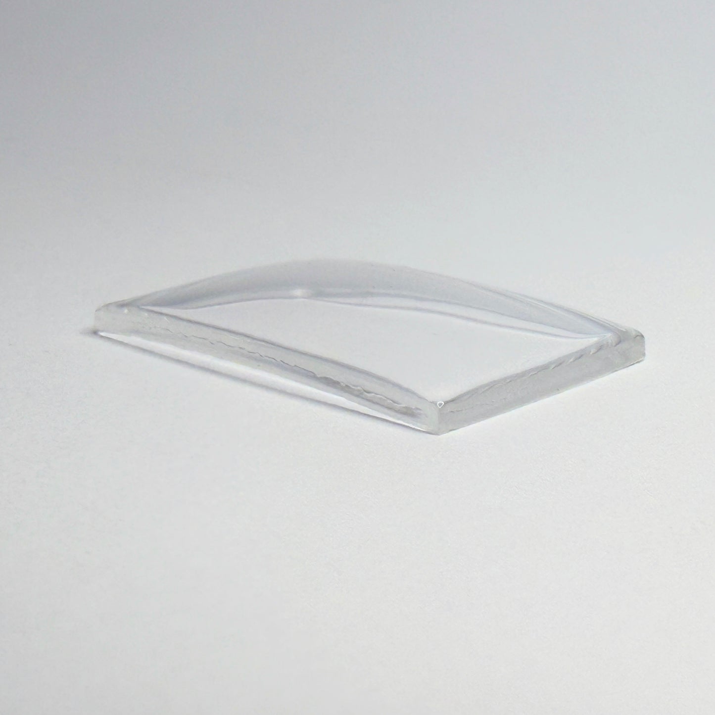Rectangle - Bottom Edge Curved (Long Sides) - G-S Flexo Acrylic Watch Crystals - Vintage New Old Stock